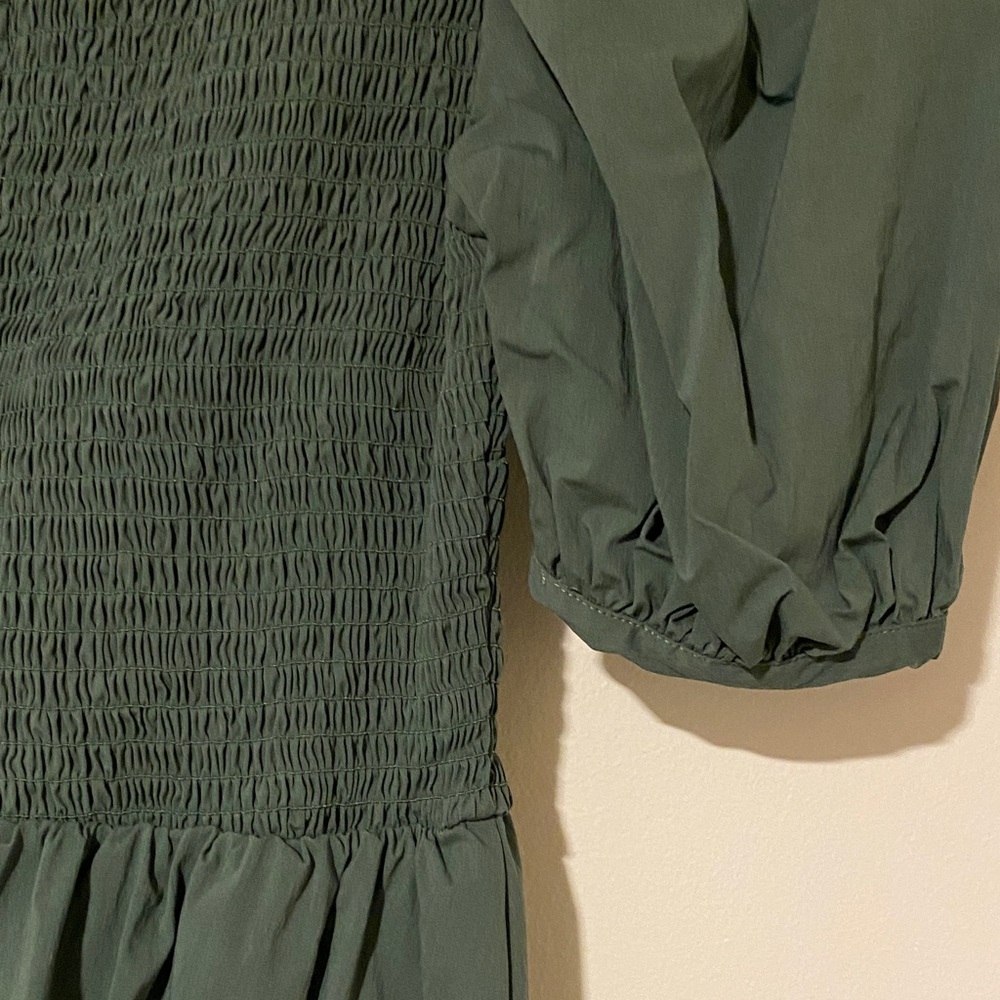 Tuckernuck Forest Green Puff Sleeve Dress - Picture 4 of 6
